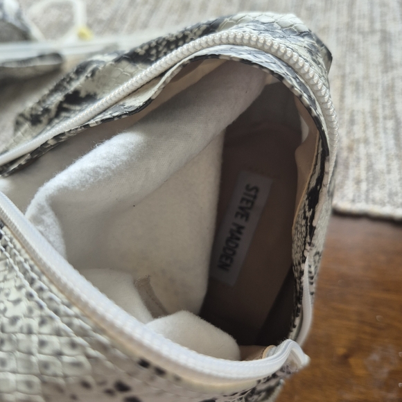 Steve Madden Black and White Snakeskin Over-the-Knee Boots - Picture 3 of 3